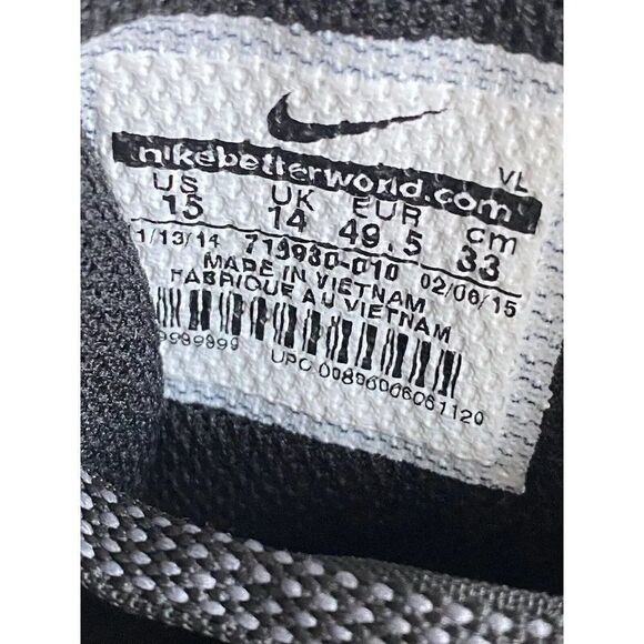 Nike Men's SIZE 15 Alpha Pro 2 TD Black Football Cleats 719930-010 - Picture 10 of 11